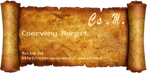 Cserveny Margit névjegykártya