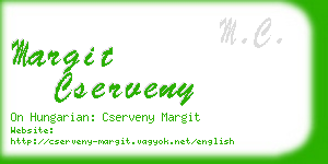 margit cserveny business card